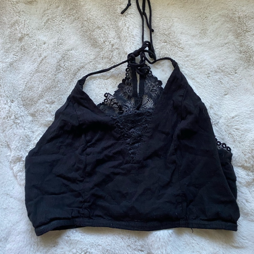 Black lace free people  top
